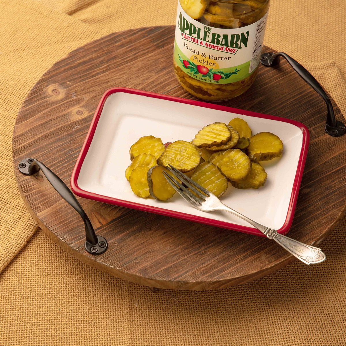 Pickles on plate